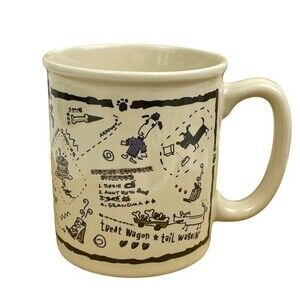 Vtg 1997 Three Dog Bakery Whimsical Cartoon Yummy Coffee Mug Kansas City USA